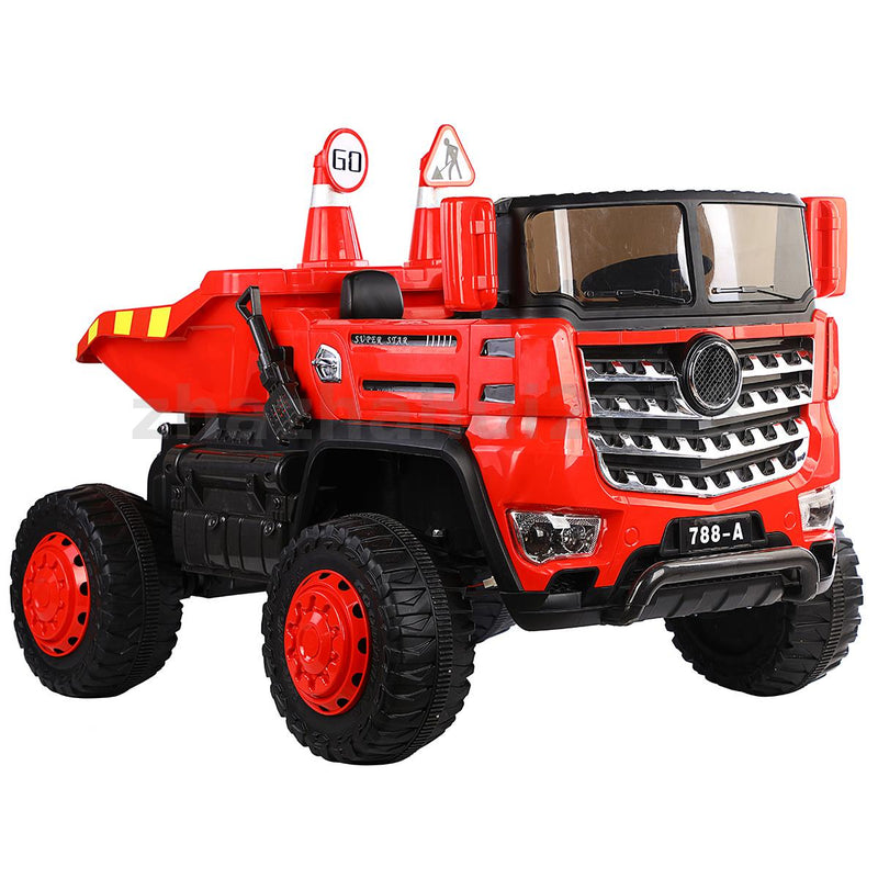 Load image into Gallery viewer, 12V 2-Passenger Ride On Dump Truck with Remote Controlled Electric Construction Vehicle
