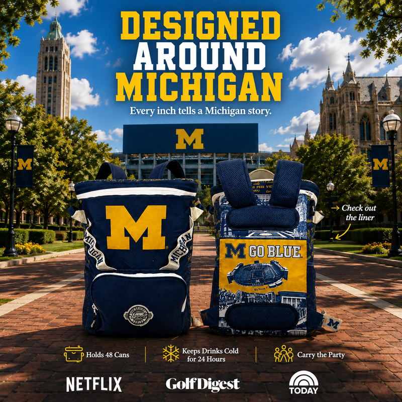 Load image into Gallery viewer, University of Michigan Backpack Cooler
