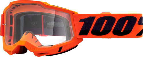 100% Accuri 2 OTG Goggles - Neon Orange - Clear 50018-00004