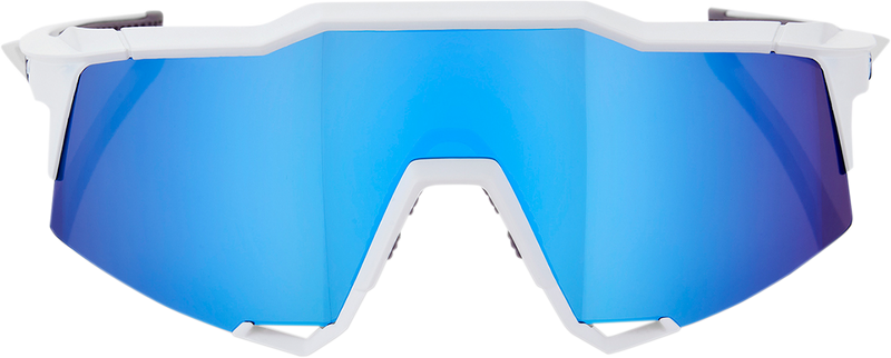 Load image into Gallery viewer, 100% Speedcraft Sunglasses - White - Blue Mirror 60007-00012
