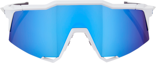 100% Speedcraft Sunglasses - White - Blue Mirror 60007-00012