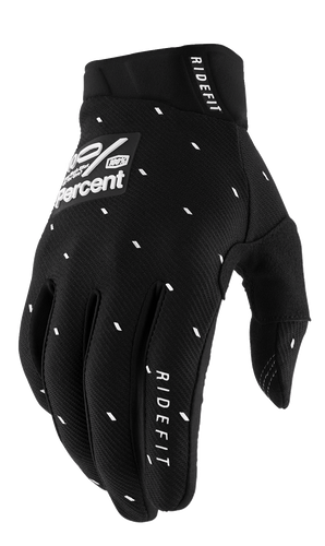 100% Ridefit Gloves - Slasher Black - Medium 10010-00036