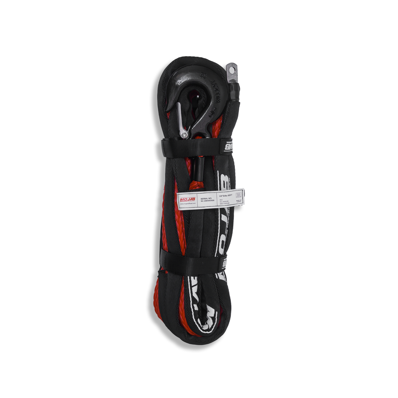 Load image into Gallery viewer, 3/8'' x 85' Synthetic Winch Rope with Removeable forged winch hook

