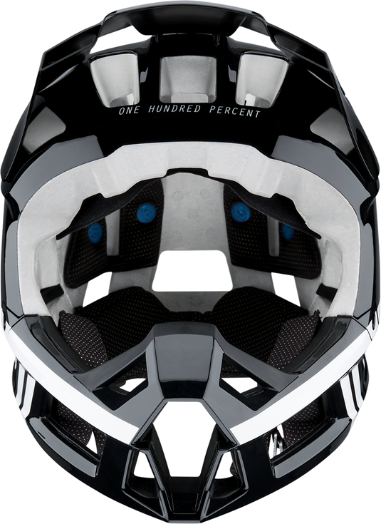 100% Trajecta Helmet - Fidlock - Black/White - Large 80003-00007