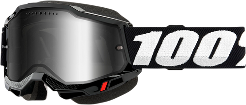 100% Accuri 2 Snow Goggles - Black - Silver Mirror 50022-00001