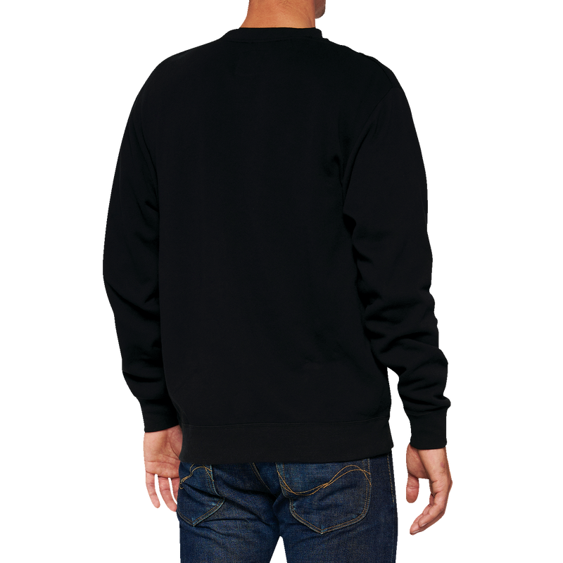 Load image into Gallery viewer, 100% Icon Long-Sleeve Fleece Sweatshirt - Black - XL 20026-00003
