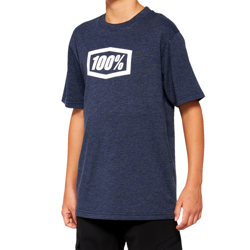 100% Youth Icon T-Shirt - Navy - Medium 20001-00013