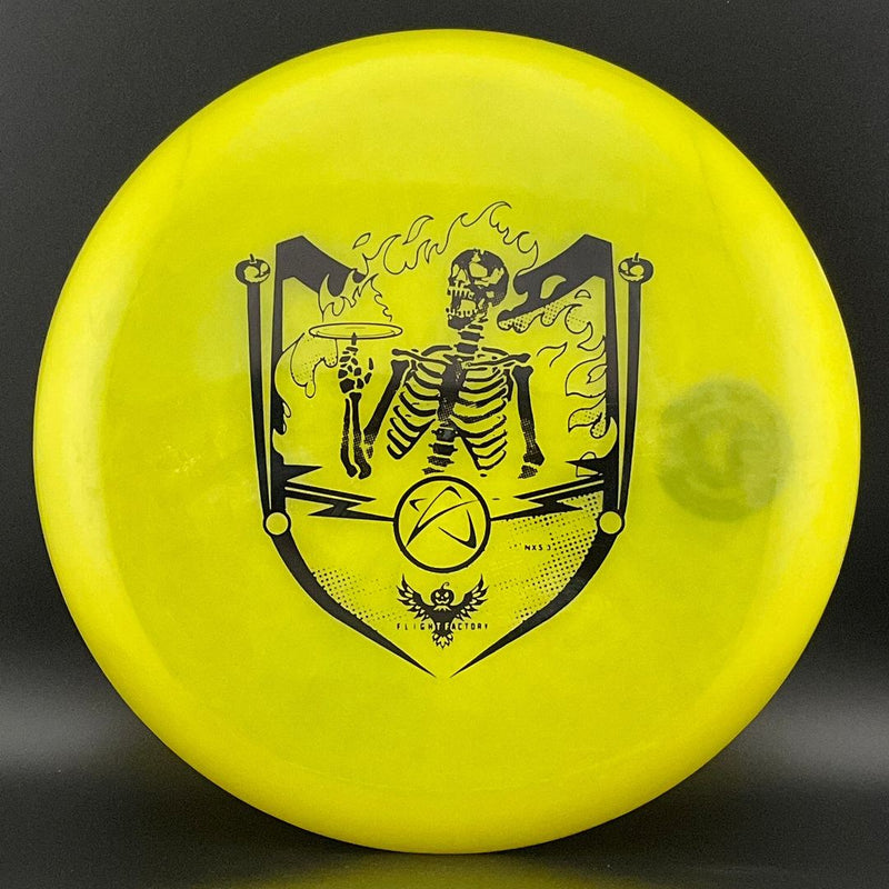 Load image into Gallery viewer, M1 (750) *Les White Stash Used* - "Blazing Skeleton" Flight Factory Halloween Stamp!
