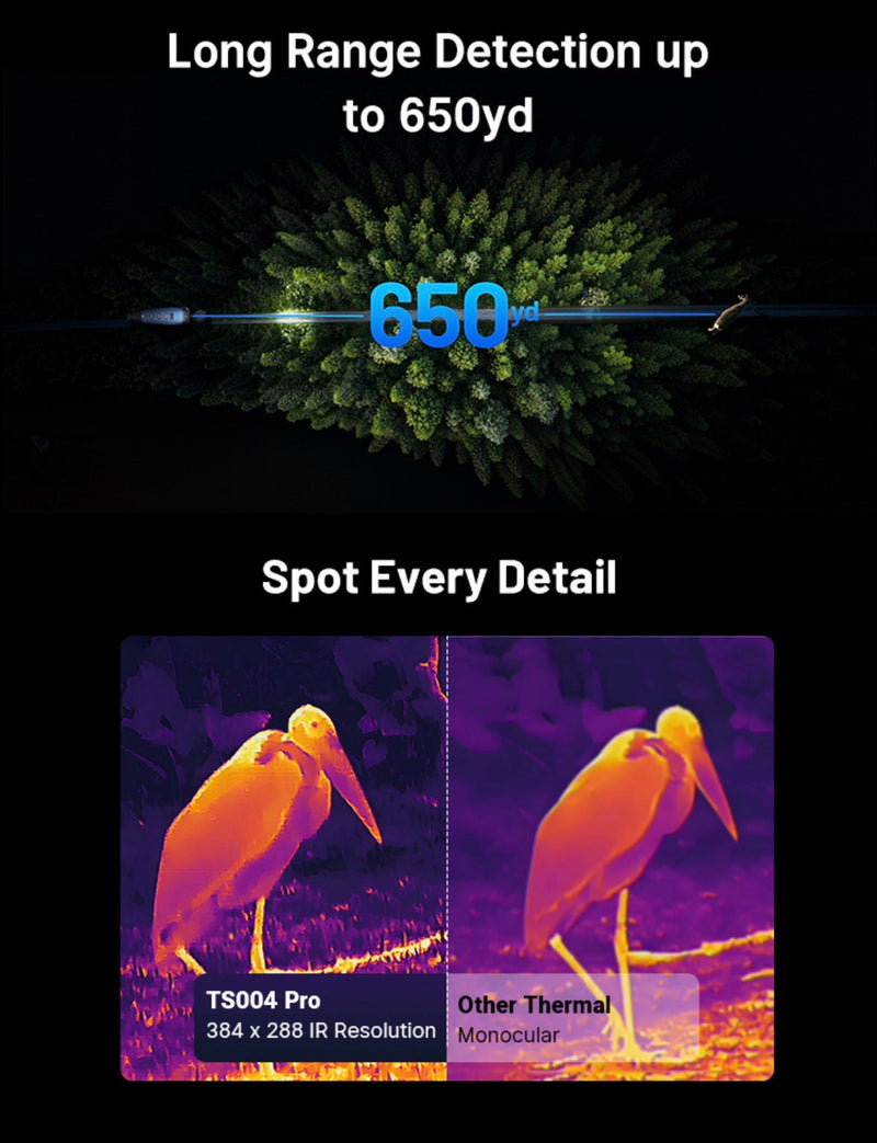 Load image into Gallery viewer, Olight TS004 Pro Thermal Monocular 384x288 50Hz 8x Zoom WiFi 32GB IP67
