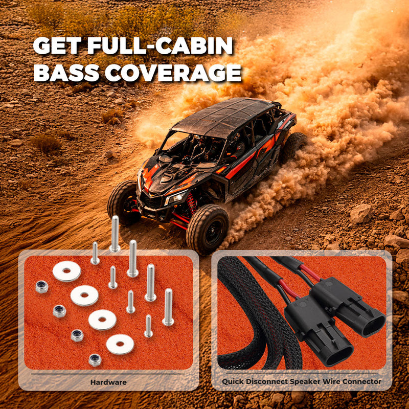 Load image into Gallery viewer, Can-Am 10” Under-Seat Subwoofer Enclosure for 4-Door Maverick X3 (2017-Up) - Rear Driver Side
