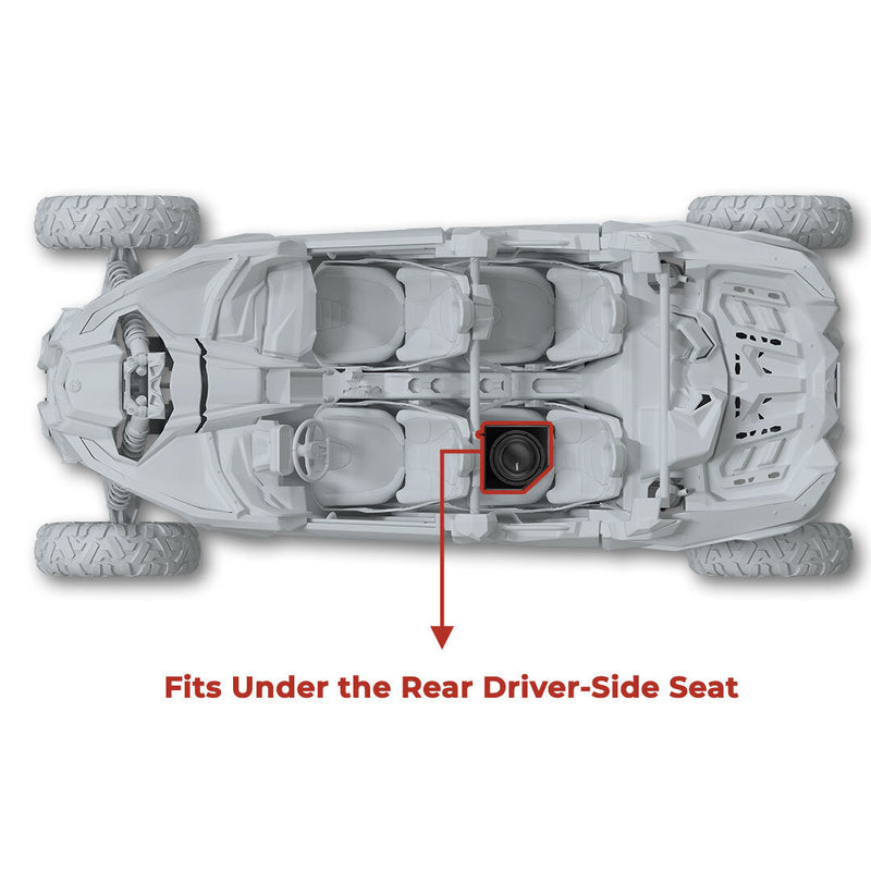Load image into Gallery viewer, Can-Am 10” Under-Seat Subwoofer Enclosure for 4-Door Maverick X3 (2017-Up) - Rear Driver Side
