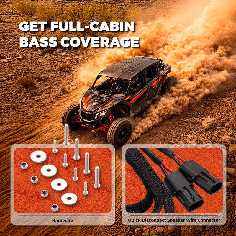 Load image into Gallery viewer, Can-Am 10” Under-Seat Subwoofer Enclosure for 4-Door Maverick X3 (2017-Up) - Rear Passenger Side
