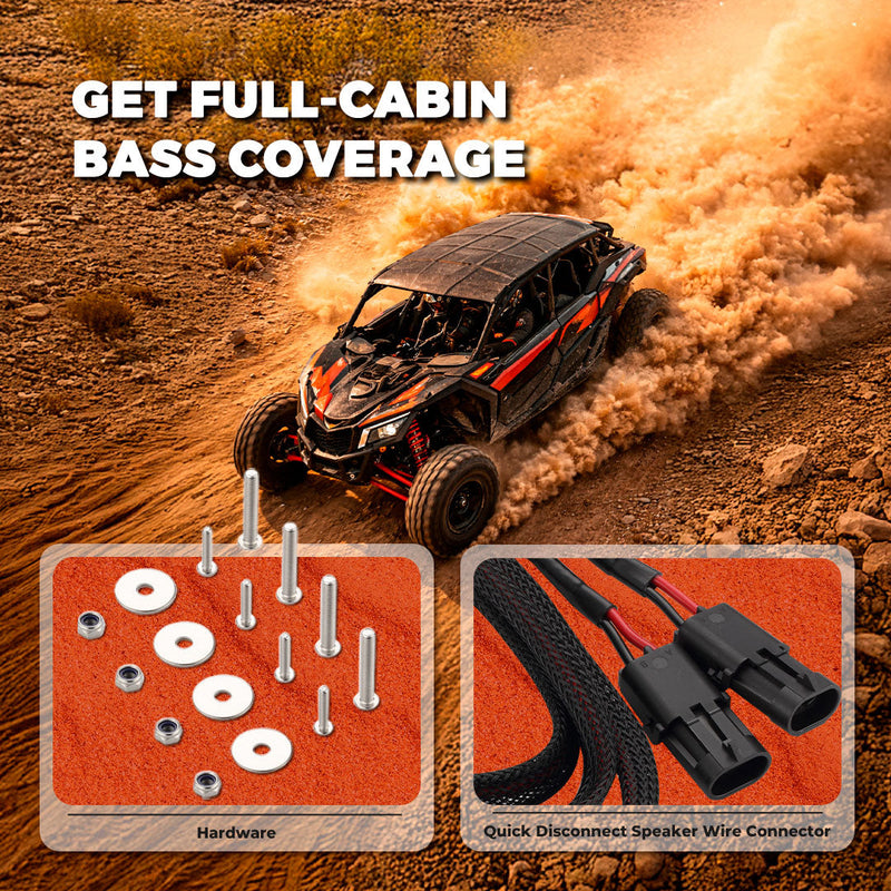 Load image into Gallery viewer, Can-Am 10” Under-Seat Subwoofer Enclosure for 2-Door &amp; 4-Door Maverick X3 (2017-Up) - Front Driver Side
