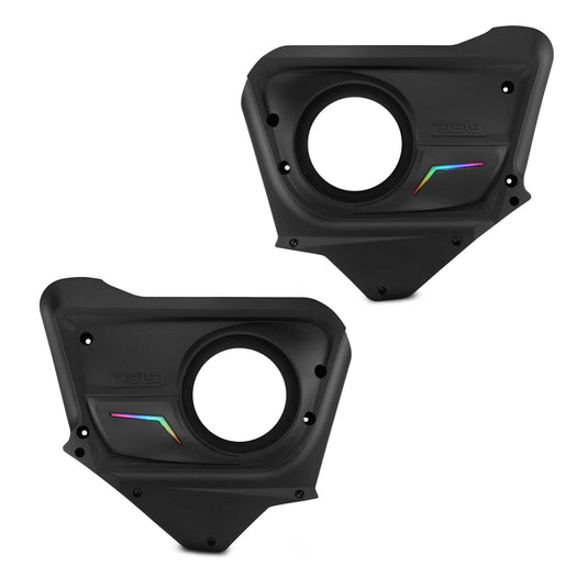 Can-Am Maverick X3 (2017-Up) Rear Door Speaker Panels with Digital LED Badge
