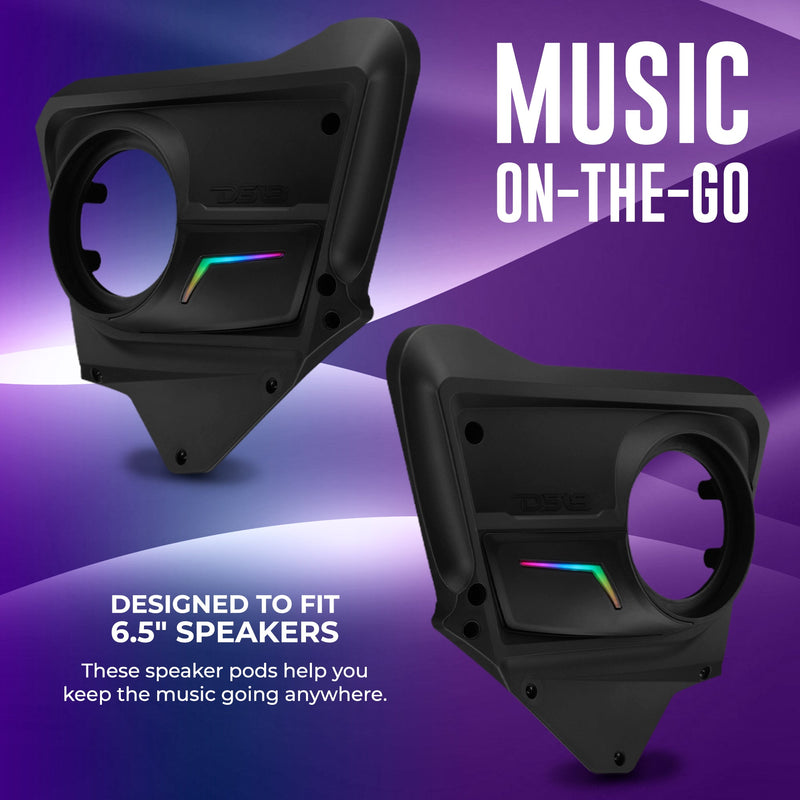 Load image into Gallery viewer, Can-Am Maverick X3 (2017-Up) Rear Door Speaker Panels with Digital LED Badge
