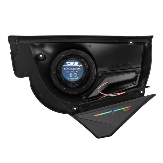 Can-Am Maverick X3 Door Speaker Panels Loaded with NXL-IQ 6.5" 2-Way Coaxial Marine Speakers and Digital LED Badge