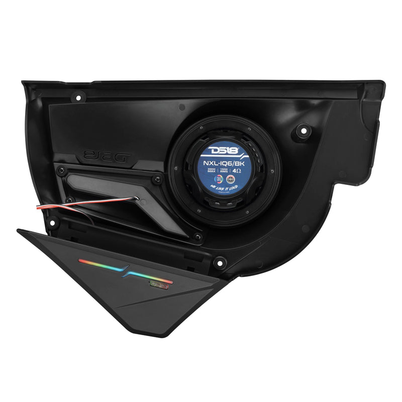 Load image into Gallery viewer, Can-Am Maverick X3 Door Speaker Panels Loaded with NXL-IQ 6.5" 2-Way Coaxial Marine Speakers and Digital LED Badge
