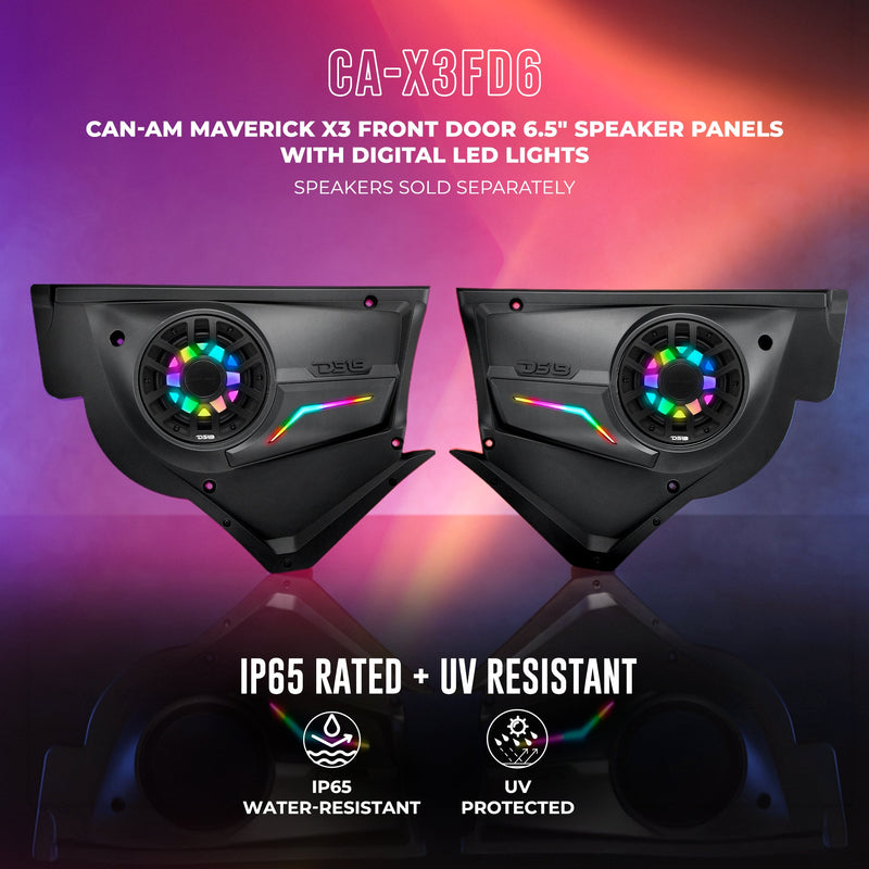 Load image into Gallery viewer, Can-Am Maverick X3 Door Speaker Panels with Digital LED Lighting

