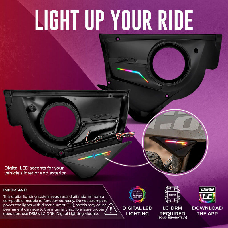 Load image into Gallery viewer, Can-Am Maverick X3 Door Speaker Panels with Digital LED Lighting
