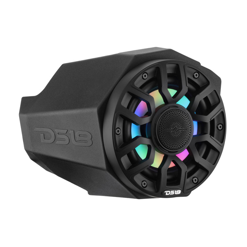 Load image into Gallery viewer, Can-Am Maverick X3 Kick Panel Speaker Pods Loaded with NXL-IQ 6.5" 2-Way Coaxial Marine Speakers and Digital LED Lights
