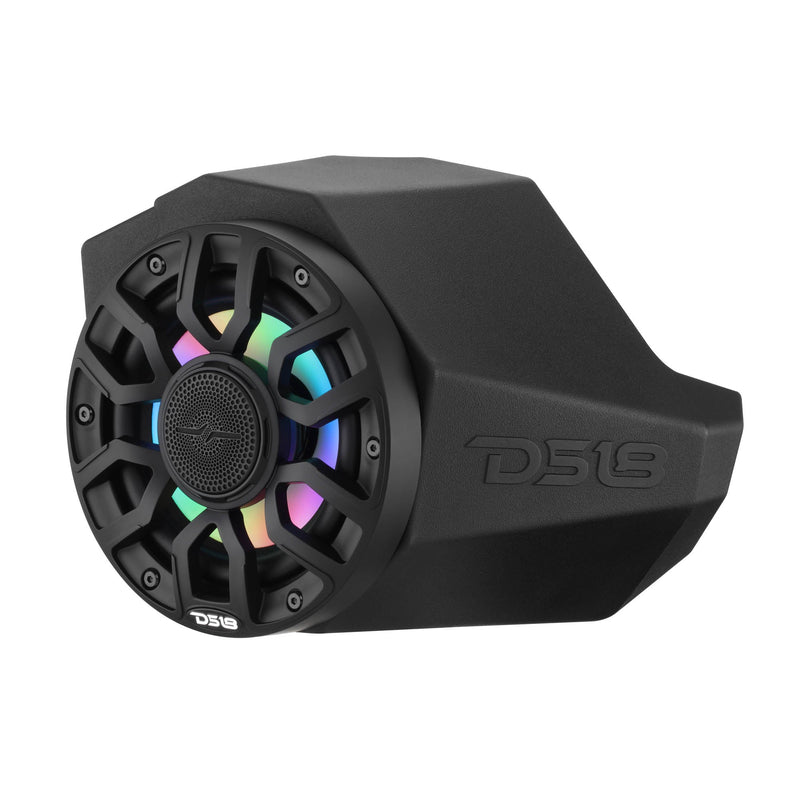Load image into Gallery viewer, Can-Am Maverick X3 Kick Panel Speaker Pods Loaded with NXL-IQ 6.5" 2-Way Coaxial Marine Speakers and Digital LED Lights
