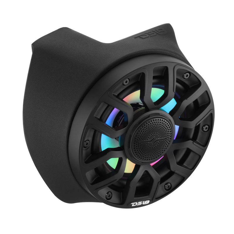 Load image into Gallery viewer, Can-Am Maverick X3 Rear B-Pillar Speaker Pods Loaded with NXL-IQ 6.5" 2-Way Coaxial Marine Speakers and Digital LED Lights
