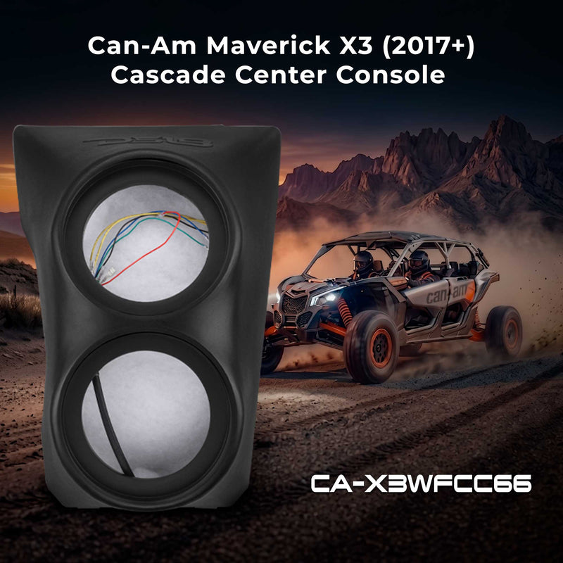 Load image into Gallery viewer, Can-Am Maverick X3 (2017-Up) Waterfall Center Console Speaker Pod – Fits Dual 6.5” Speakers
