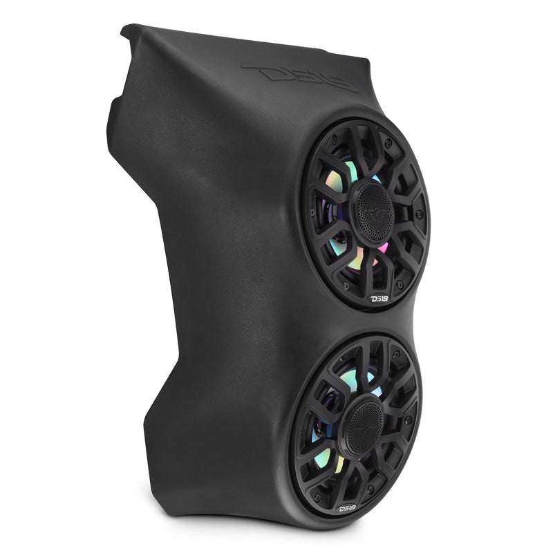 Load image into Gallery viewer, Can-Am Maverick X3 (2017-Up) Waterfall Center Console Speaker Pod Loaded with NXL-IQ 6.5" 2-Way Coaxial Marine Speakers and Digital LED Lights
