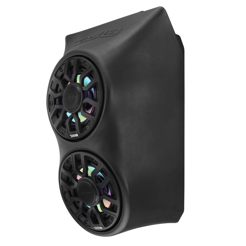 Load image into Gallery viewer, Can-Am Maverick X3 (2017-Up) Waterfall Center Console Speaker Pod Loaded with NXL-IQ 6.5" 2-Way Coaxial Marine Speakers and Digital LED Lights
