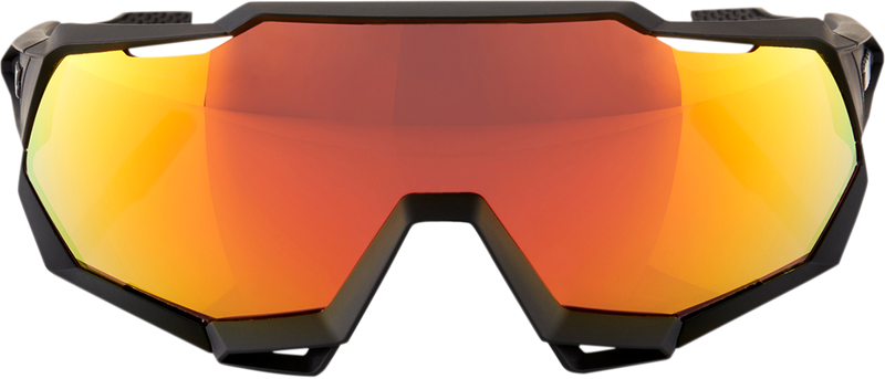 Load image into Gallery viewer, 100% Speedtrap Sunglasses - Black - Red 60012-00004
