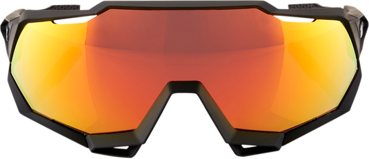 100% Speedtrap Sunglasses - Black - Red 60012-00004