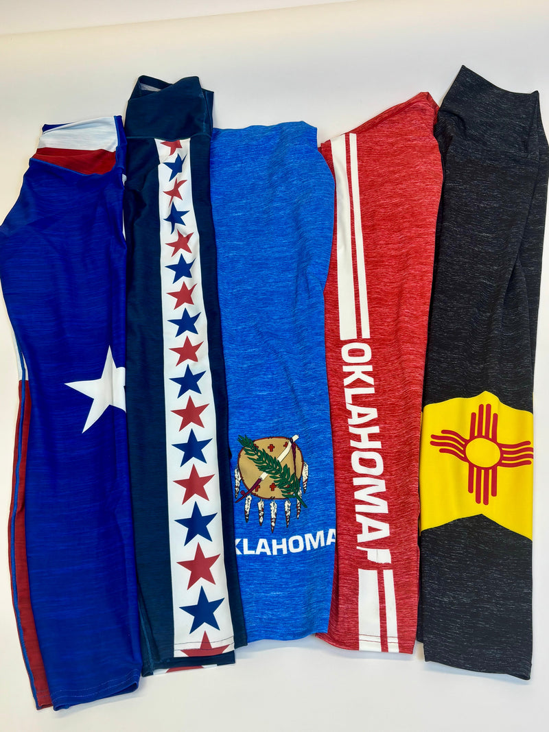 Load image into Gallery viewer, Oklahoma State Pride Flag Yoga Pants
