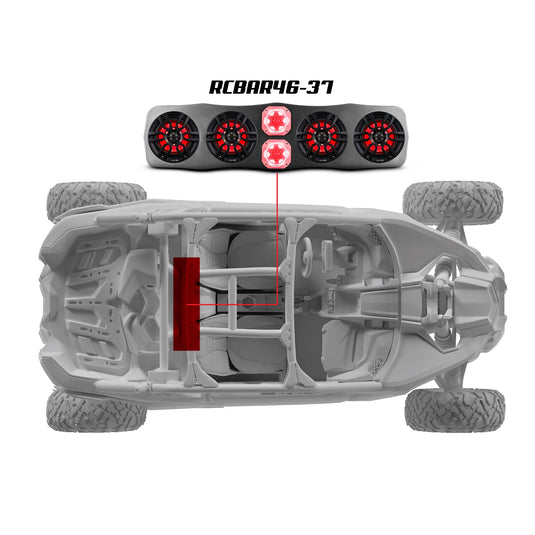 CAN-AM Soundbar With Amplifier and Installation Kit - Loaded with 4x 6.5