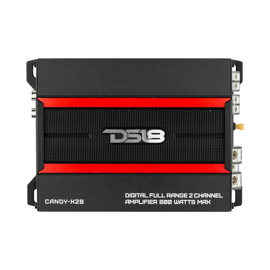 DS18 Golf Cart Package - 2 x 4” Marine Speakers + 1x 2 CH Amplifier + 1 x AMPKIT8 + 1 x ENSBTRC-SQ, BLACK or WHITE. - Skoutley Outdoors LLC