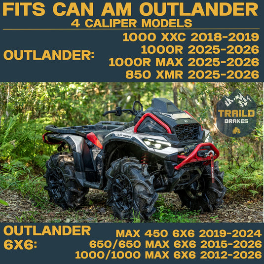 Can-Am Outlander 1000/850/650/450 6x6 2015-2026 Ridge Rider Rotor and Pad Kit