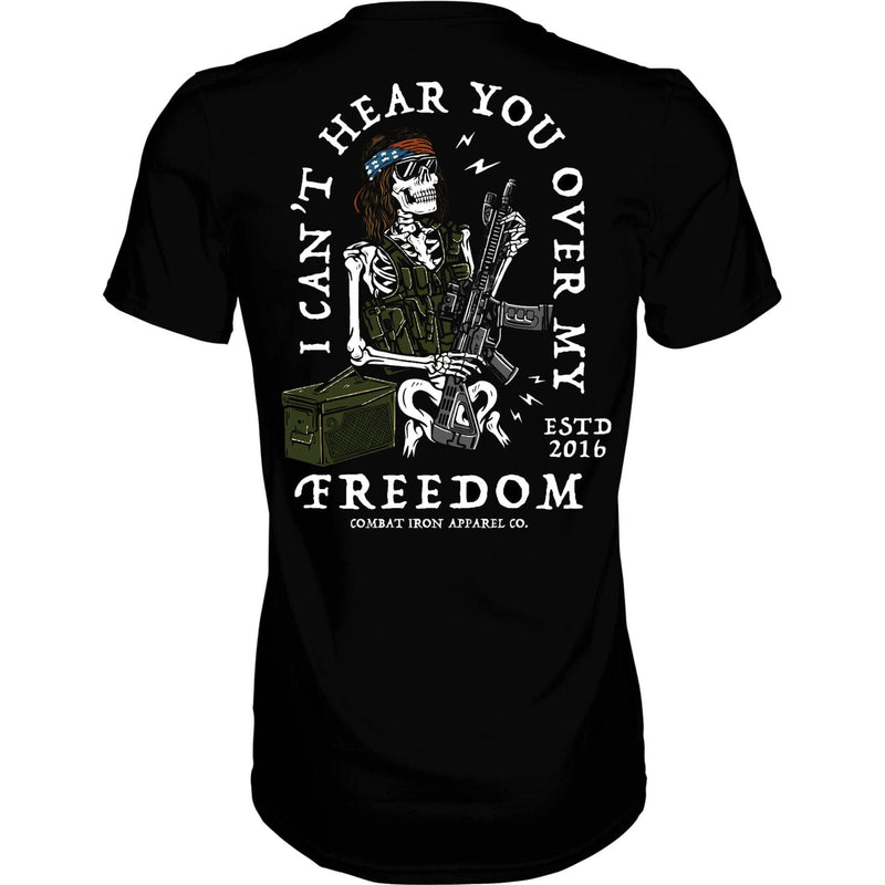 Load image into Gallery viewer, I Can&#39;t Hear You Over My Freedom AR Guitar Men&#39;s T-Shirt
