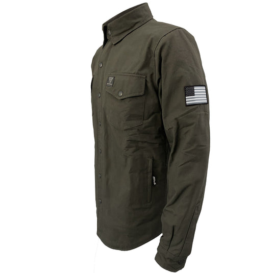 Protective Canvas Jacket for Men - Army Green
