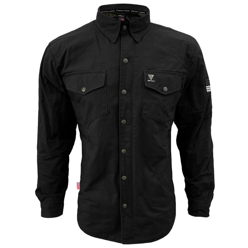 Load image into Gallery viewer, Protective Canvas Jacket for Men - Black Solid

