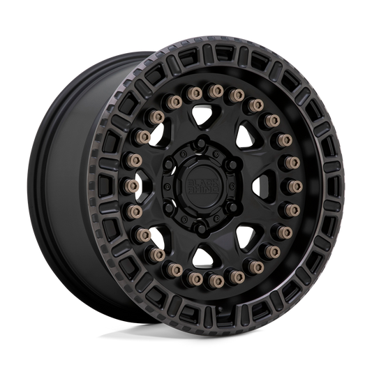 Black Rhino Hard Alloys Carbine Matte Black W/ Machined Tinted Ring & Bronze Bolts