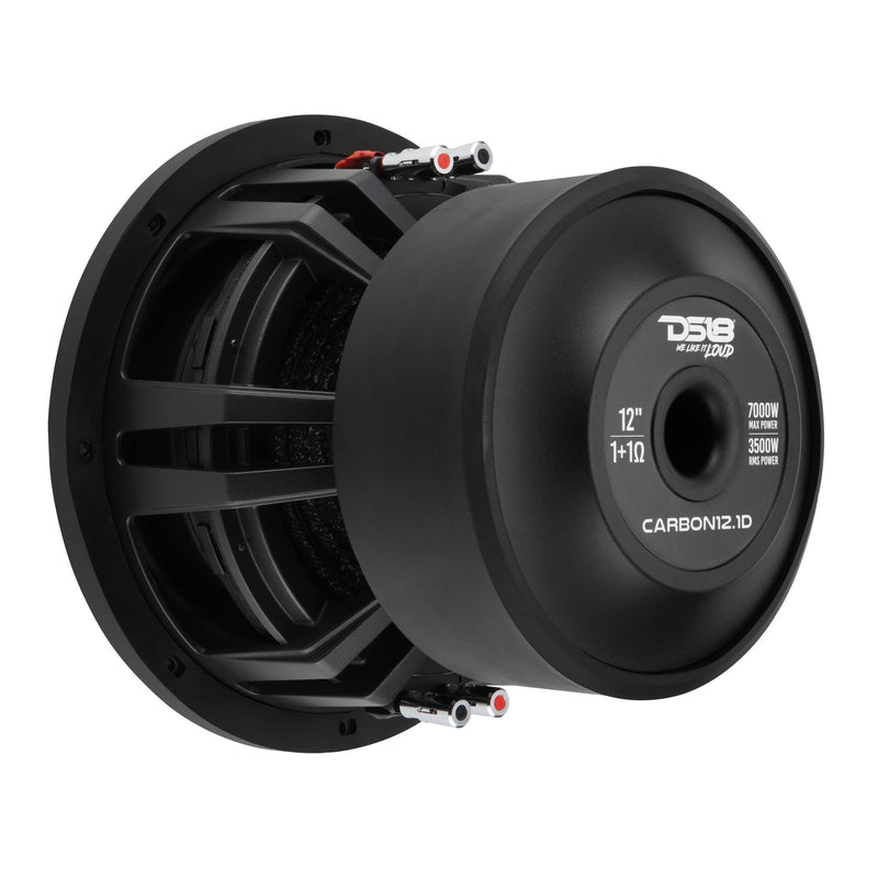 Load image into Gallery viewer, 12" High Excursion Subwoofer with Carbon Fiber Cone | 3500W RMS / 7000W Peak | Dual 1-Ohm Voice Coil
