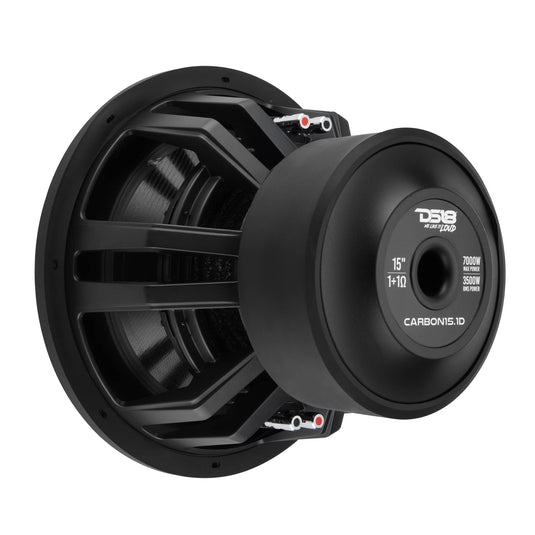15" High Excursion Subwoofer with Carbon Fiber Cone | 3500W RMS / 7000W Peak | Dual 1-Ohm Voice Coil