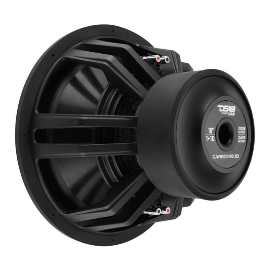 18" High Excursion Subwoofer with Carbon Fiber Cone | 3500W RMS / 7000W Peak | Dual 1-Ohm Voice Coil