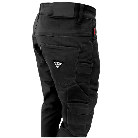 Straight Leg Cargo Pants - Black