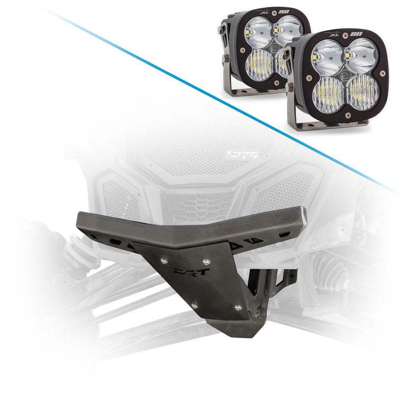 Load image into Gallery viewer, Durable front bumper and bulkhead kit for Maverick X3 2017+ enhances suspension support and stability and Baja Designs Squadron LED Auxiliary Light Pods 3x3 inch
