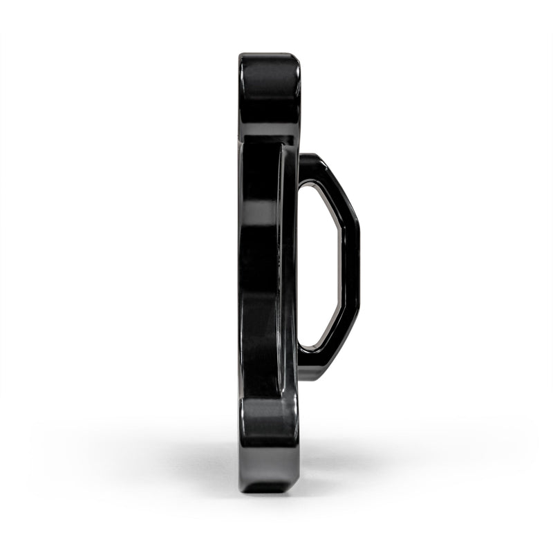 Load image into Gallery viewer, Bolt‑on tow hook visible on black DRT billet radius rod plate for Can‑Am X3
