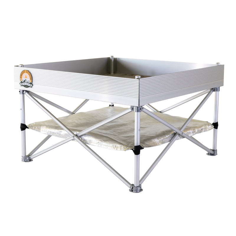 Load image into Gallery viewer, Fireside Outdoor Pop-Up Fire Pit &amp; Heat Shield Bundle
