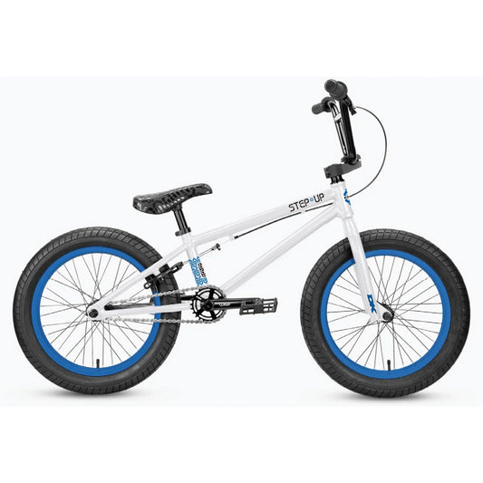 DK Step Up 18” Complete BMX Bike - White/Blue
