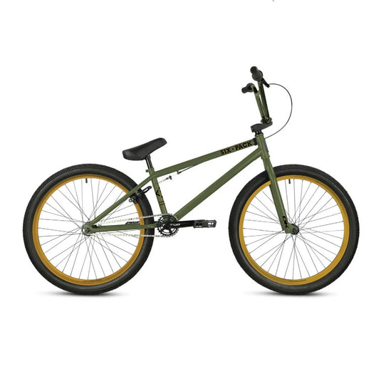 DK Six Pack 24″ Complete BMX Bike - Olive/Gold