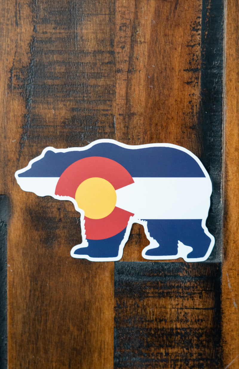 Load image into Gallery viewer, Colorado Flag Bear Sticker
