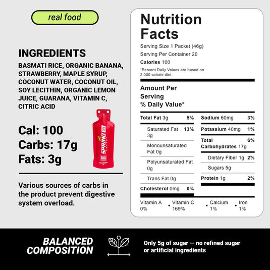 Strawberry Smoothie Gel (Vegan) 100 Kcal- Canaberry